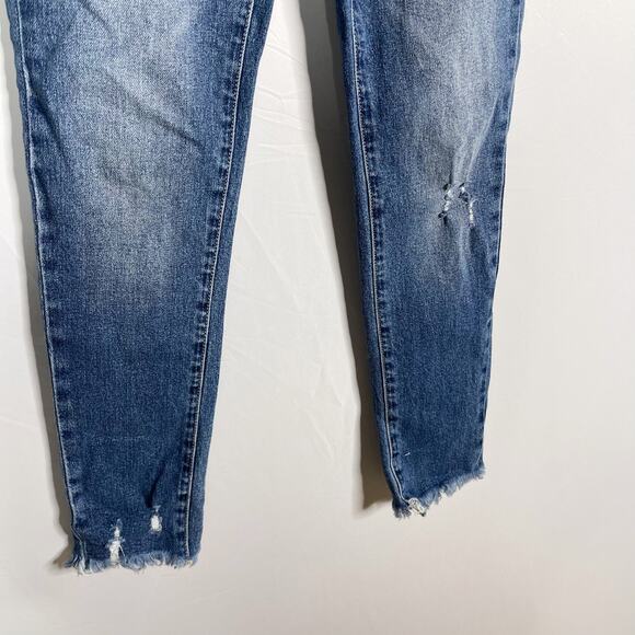 Special A Juniors Size 3 Skinny Jeans Raw Fray Hem Cotton Stretch Distressed - Picture 6 of 11